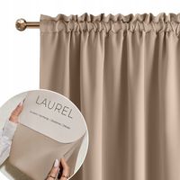ROOM99 Zasłona Zaciemniająca Laurel 140x250 Beżowa TAŚMA MULTIFUNKCYJNA