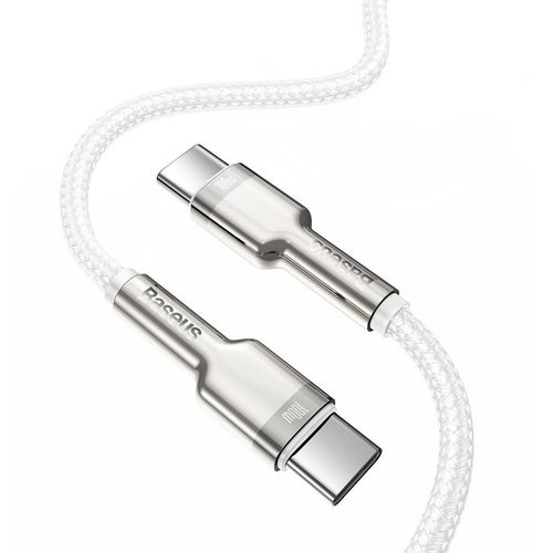 kabel usb-c do usb-c baseus cafule, 100w, 1m (biały) na Arena.pl