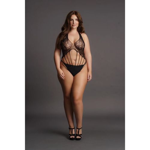 strappy lace teddy - plus size na Arena.pl