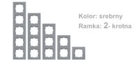 NOVELLA Ramka 2-Krotna, Kolor Srebrny