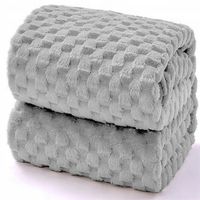 KOC NARZUTA NA ŁÓŻKO KOCE Z MIKROFIBRY MIĘKKI KOSTKA ŚWIĄTECZNY GRUBY SZARY