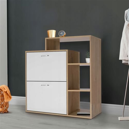 szafka na buty regał 2 komory obuwie komoda pojemna do przedpokoju na Arena.pl