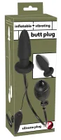 you2toys inflatable plug z wibracjami i przewodowym sterowaniem, czarny