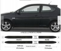 Hyundai ACCENT 06-11 Listwy CZARNE Boczne Drzwi