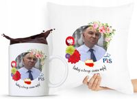 Zestaw Poduszka + Kubek Prezent Andrzej Duda Pis Z Nadrukiem Ze Zdjęciem