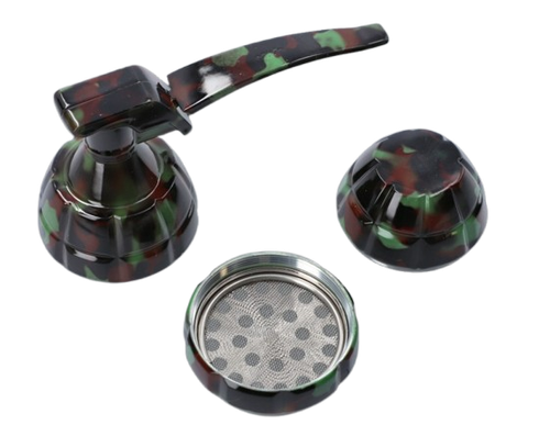 Młynek do Mielenia Tytoniu Ziół Suszu CBD w Kolorze Wojskowym Moro Gentelo na Arena.pl