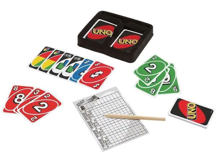 Gra Karciana UNO DELUXE Metalowe Pudełko MATTEL Wersja DELUXE + Notatnik zdjęcie 5