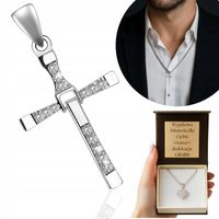 KRZYŻ KRZYŻYK VIN DIESEL TORETTO FAST SREBRO925 ZAWIESZKA SZYBCY I WŚCIEKLI