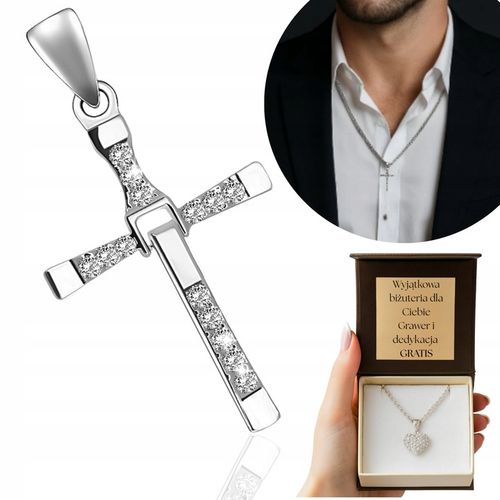 KRZYŻ KRZYŻYK VIN DIESEL TORETTO FAST SREBRO925 ZAWIESZKA SZYBCY I WŚCIEKLI na Arena.pl