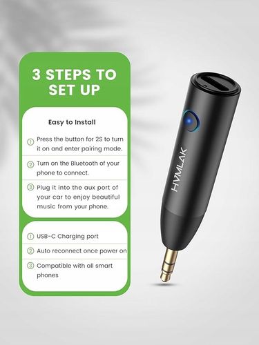 Adapter samochodowy HVMLAK Aux Bluetooth, odbiornik Bluetooth 5.3 na Arena.pl