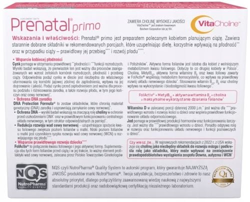 Prenatal Primo przygotowanie do ciąży 30 kaps. na Arena.pl