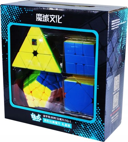 DUŻY ZESTAW KOSTKI RUBIKA Pyraminx + Megaminx + Skewb + Square1 na Arena.pl