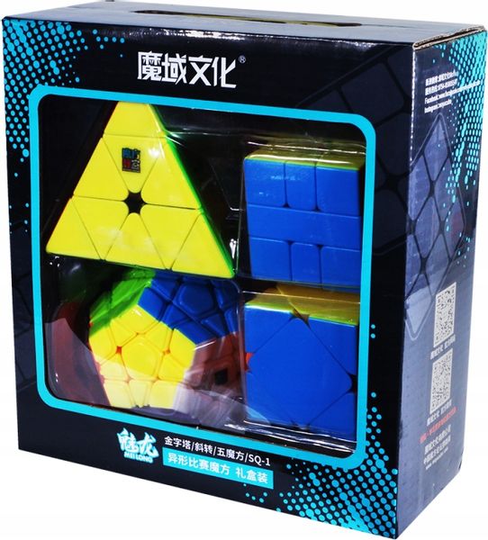 DUŻY ZESTAW KOSTKI RUBIKA Pyraminx + Megaminx + Skewb + Square1 zdjęcie 2