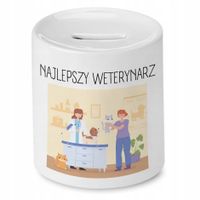 Skarbonka Dla Weterynarza Najlepszy Weterynarz Z Nadrukiem Ze Zdjęciem