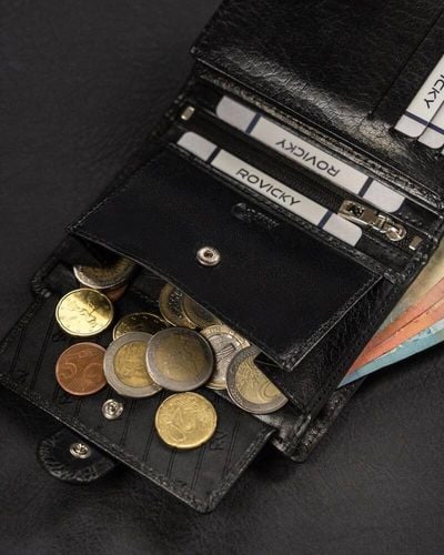 elegancki, skórzany portfel męski - rovicky na Arena.pl