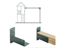 Łącznik ścienny do belki kwadratowej uniwersalny