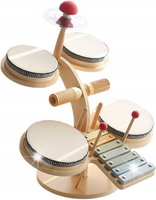 DREWNIANE INSTRUMENTY MUZYCZNE PERKUSYJNE PERKUSJA DLA DZIECI CYMBAŁKI
