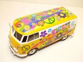 MOTORMAX VOLKSWAGEN T1 (Type 2) Delivery van Hot Rod Black w/Flames 1:24