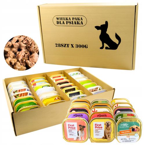 Mokra karma dla Psa Wielka Paka Dla Psiaka Mix Smaków 28 szt x 300g 8,4 kg na Arena.pl