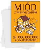 ulotki A6 reklamowe firmowe 100 szt różne wzory MIÓD Z WŁASNEJ PASIEKI