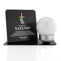 ZNICZ solarny + PODSTAWKA z personalizacją na grób