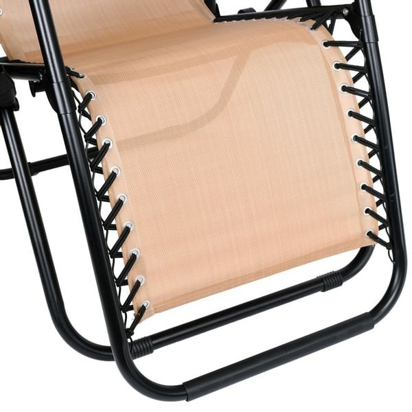 Leżak ogrodowy Orion Zero Gravity beżowy zdjęcie 12