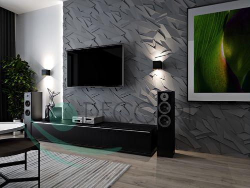 Dekoracyjne Panele Ścienne 3D 60x60 beton Szafir BIAŁY na Arena.pl