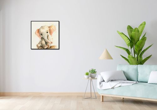 Plakat 60x60cm Siwy Słonik na Arena.pl