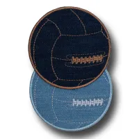 Aplikacja łatka na klej Piłka Jeans Mix ( 2 szt)