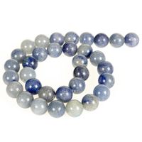 AWENTURYN niebieski kulka gładka 12mm sznur 40cm