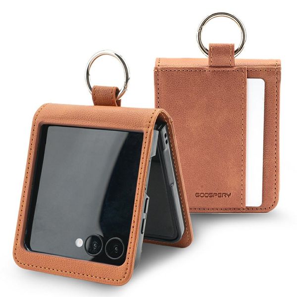 etui mercury basic diary do samsung      galaxy z flip7 jasnobrązowy zdjęcie 1