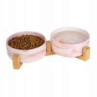 MISKA dla psa kota PODWÓJNA CERAMICZNA 2 x 400ml