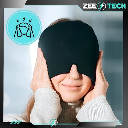 CZAPKA ŁAGODZĄCA NA BÓL GŁOWY MIGRENĘ MASKA CHŁODZĄCA KOMPRES ŻELOWY OKŁAD na Arena.pl