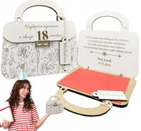 Kartka Prezent 18 20 30 40 Urodziny kobiety dziewczyny Torebka na pieniądze