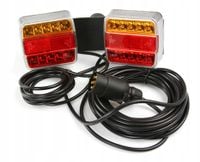 ZESTAW ŚWIATEŁ PRZYCZEPKI SAMOCHODOWEJ LED KOMPLET 12V 6,5M 7PIN