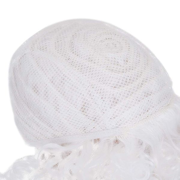 PERUKA AFRO DLA ŚWIĘTEGO MIKOŁAJA BIAŁA STRÓJ ANIOŁKA ANIOŁ PRZEBRANIE zdjęcie 6