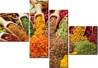 100 70CM OBRAZ 4 ELEM FESTIWAL PRZYPRAW DRUK PŁÓTNO RAMA