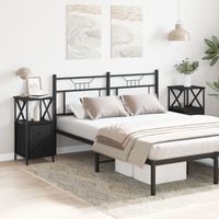 Szafka nocna 2 sztuki Czarny Dąb 34x35,5x70 cm Drewno inżynieryjne