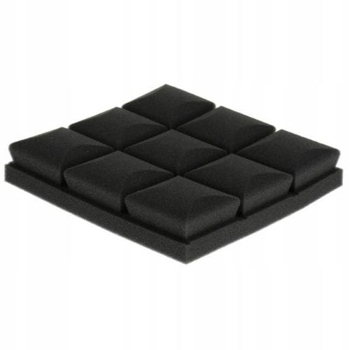 Panele akustyczne BUFFO 30×30 cm| grafit pomarańcz| ZESTAW | – 4 szt na Arena.pl