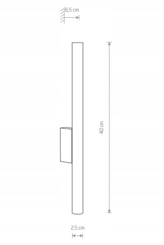 Nowoczesna tuba ścienna LASER 8308 Nowodvorski metalowy kinkiet mosiądz na Arena.pl