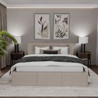 ŁÓŻKO TAPICEROWANE DO SYPIALNI 140x200 ŁÓŻKO PODWÓJNE Z POJEMNIKIEM BEŻOWE