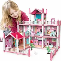 Duży Domek dla Lalek Villa Rezydencja Meble Taras