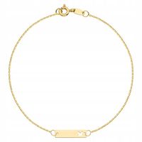 Złota bransoletka z blaszką motylek 585 GRAWER