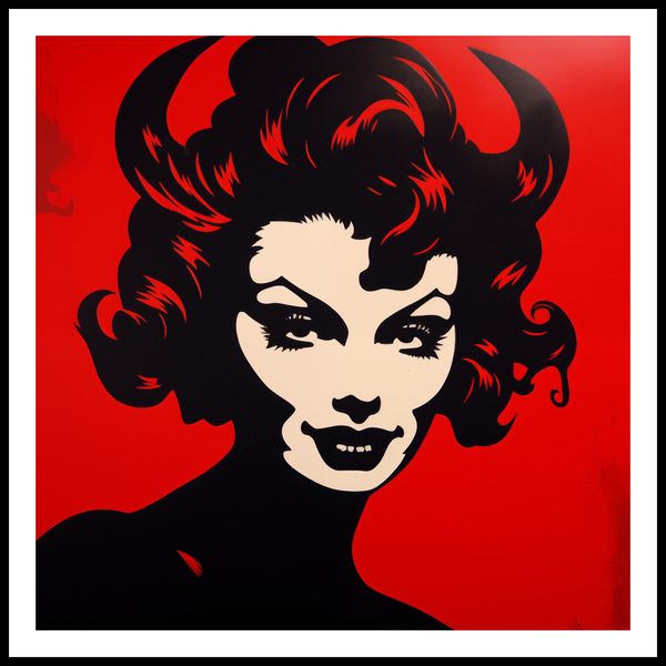 Plakat 100x100cm Czerwona Diablica zdjęcie 3