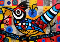 Plakat 59,4x42cm Ptak Na Wznak