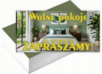 Wizytówki firmowe 100szt DUŻO WZORÓW do wyboru ZAPRASZAMY WOLNE POKOJE