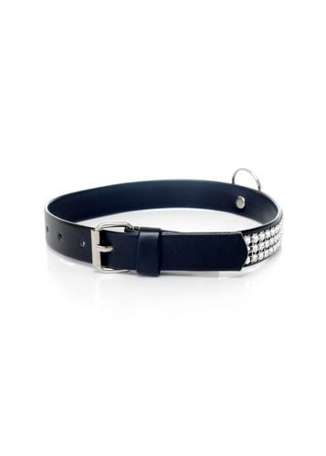 fetish b   series collar with crystals 2 cm silver na Arena.pl