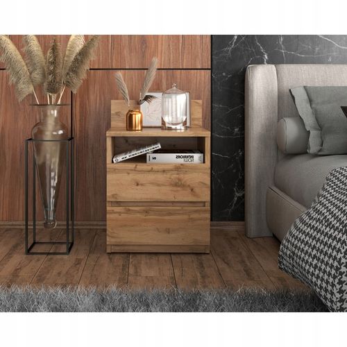 Szafka Nocna Stolik Nocny Wotan 40CM 2 Szuflady Półka Nakastlik Do na Arena.pl