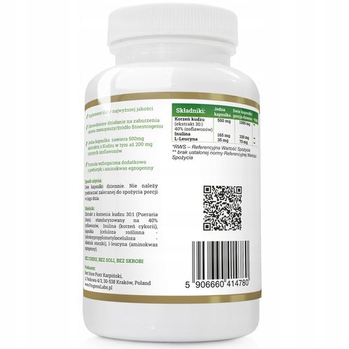 KUDZU ROOT Extract 500mg 40% isoflavones 120kaps na Arena.pl