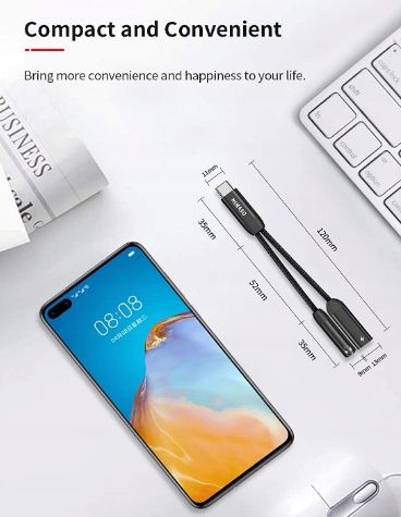 ADAPTER USB C JACK 3,5mm PD USB C 2W1 NIMASO na Arena.pl